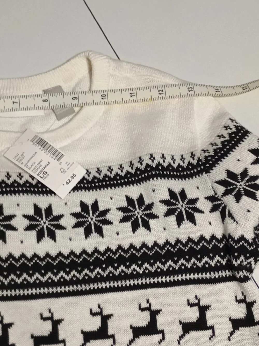 The Children’s Place Girls Fair Isle Reindeer Sweater Dress Size Large 10/12 NWT - Picture 9 of 9
